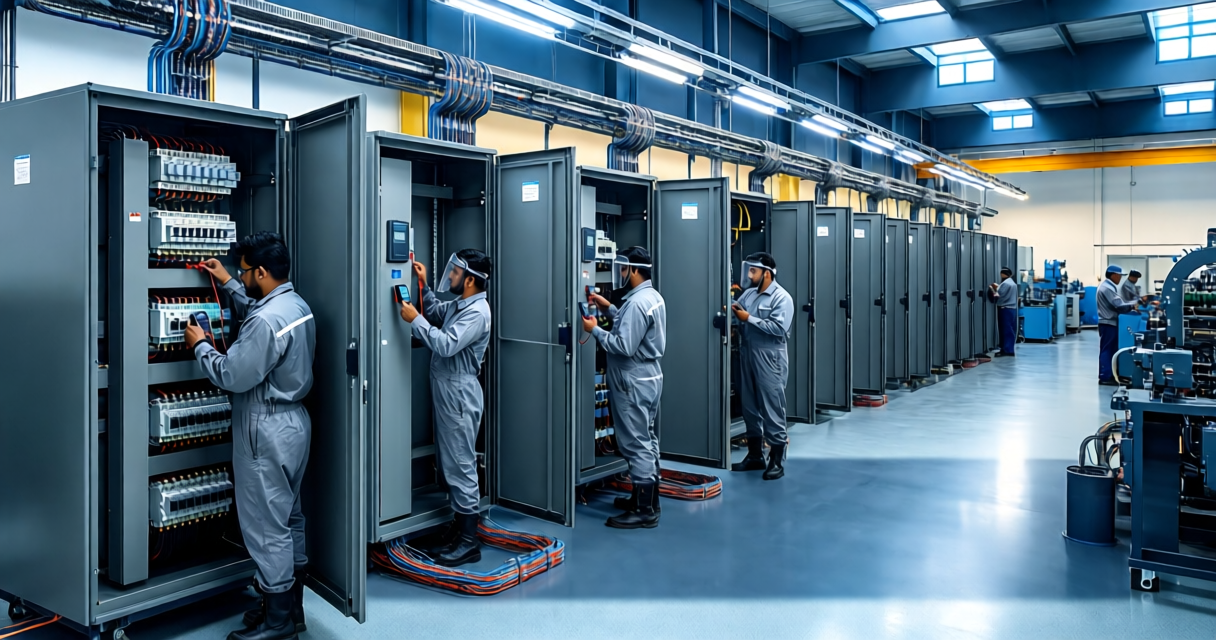 Industrial machinery maintenance expert inspecting bearings and lubrication systems for optimal performance.