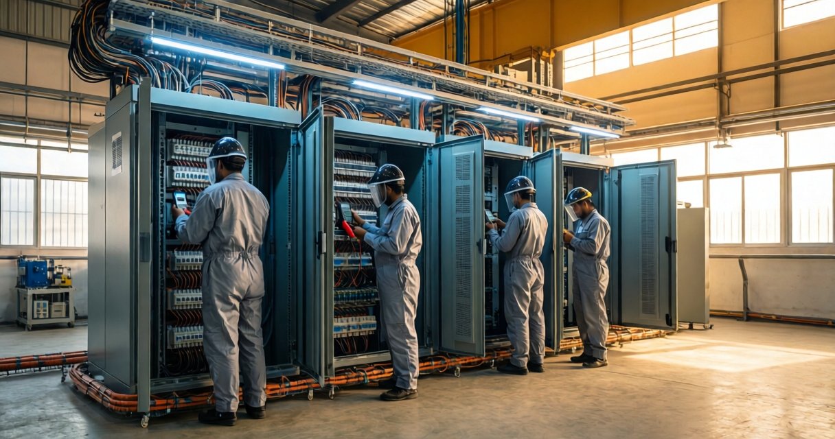 Expert technician repairing large industrial hydraulic press machinery safely and efficiently.